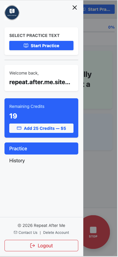 Mobile App Interface